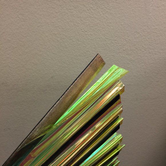 PRE-LOVED LASR - Acid Drip Iridescent Fluid Rave Fan- MISC013 - Picture 3 of 3